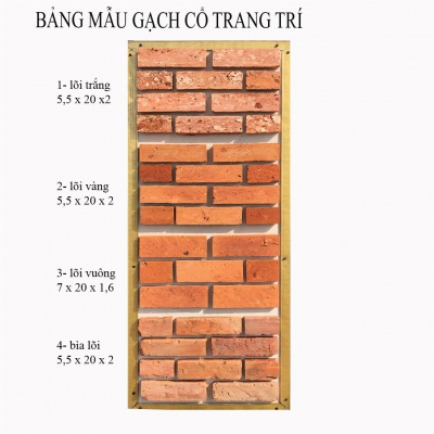 Gạch thẻ cổ (gạch cắt ) kt 200x55x18mm